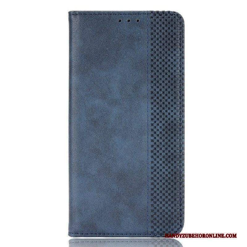 Folio Cover Xiaomi Redmi Note 10 5G Custodia in pelle Effetto Pelle Vintage Stilizzato