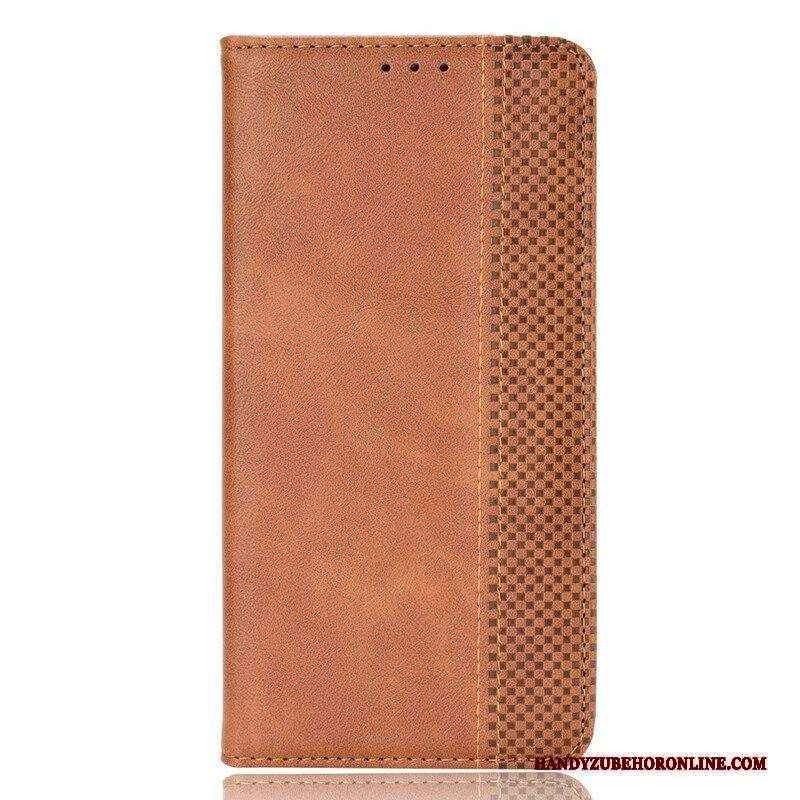 Folio Cover Xiaomi Redmi Note 10 5G Custodia in pelle Effetto Pelle Vintage Stilizzato