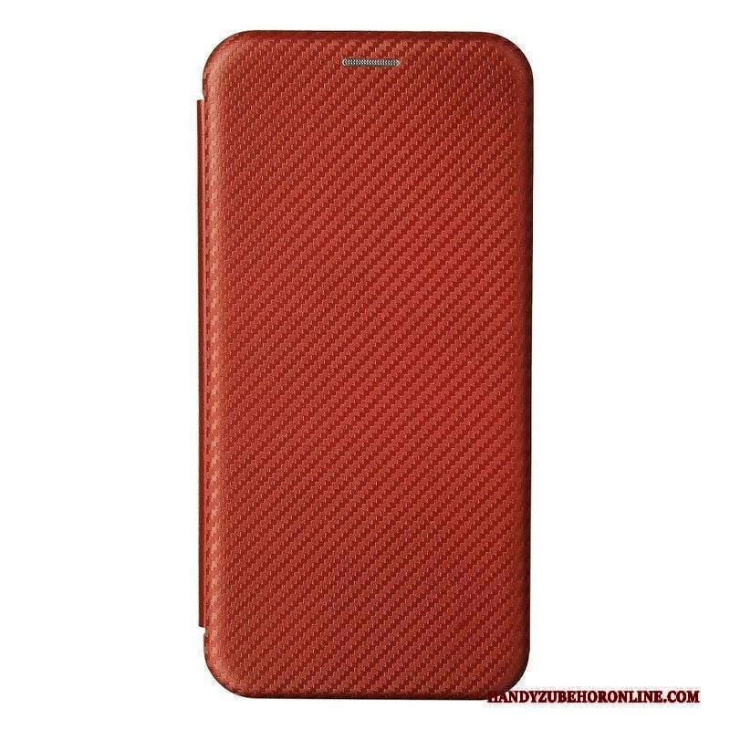 Folio Cover Xiaomi Redmi Note 10 5G Custodia in pelle Fibra Di Carbonio Colorata