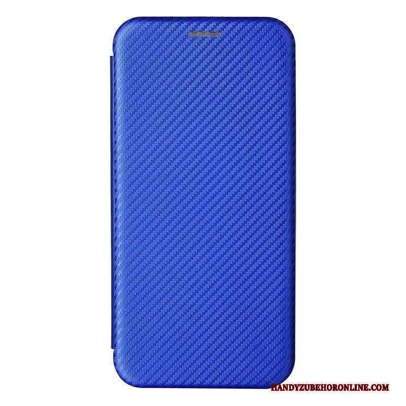 Folio Cover Xiaomi Redmi Note 10 5G Custodia in pelle Fibra Di Carbonio Colorata