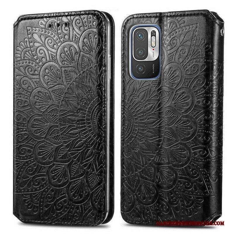 Folio Cover Xiaomi Redmi Note 10 5G Custodia in pelle Mandala