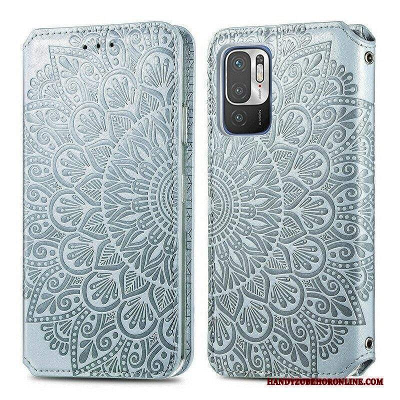 Folio Cover Xiaomi Redmi Note 10 5G Custodia in pelle Mandala