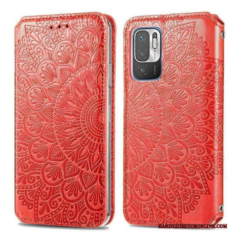 Folio Cover Xiaomi Redmi Note 10 5G Custodia in pelle Mandala