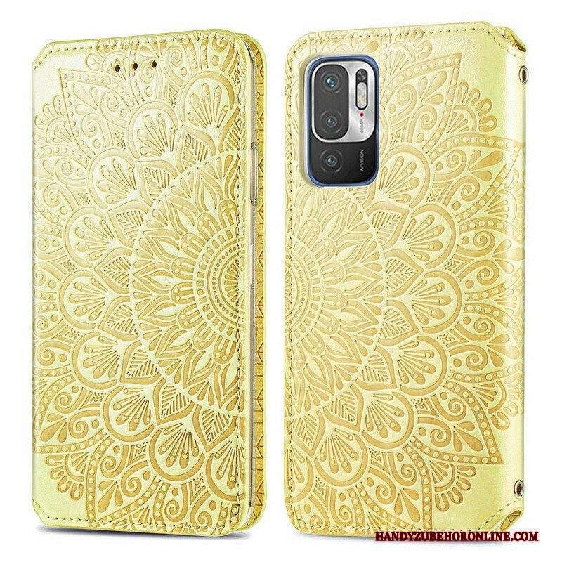 Folio Cover Xiaomi Redmi Note 10 5G Custodia in pelle Mandala