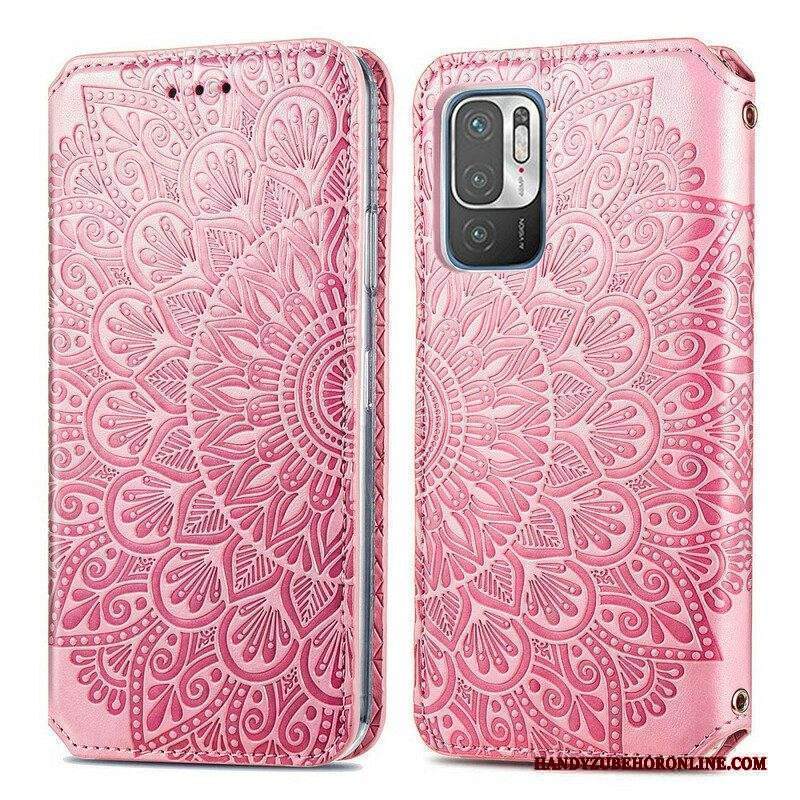 Folio Cover Xiaomi Redmi Note 10 5G Custodia in pelle Mandala