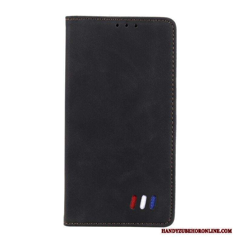 Folio Cover Xiaomi Redmi Note 10 5G Custodia in pelle Stile In Pelle Tricolore