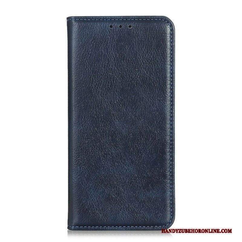 Folio Cover Xiaomi Redmi Note 10 5G Custodia in pelle Trama Di Cuoio Spaccato Di Litchi