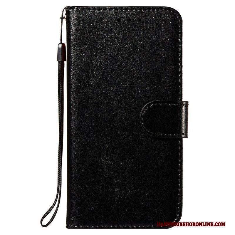 Folio Cover Xiaomi Redmi Note 10 5G Design In Pelle Con Cinturino