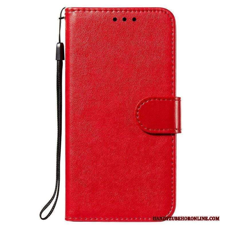 Folio Cover Xiaomi Redmi Note 10 5G Design In Pelle Con Cinturino