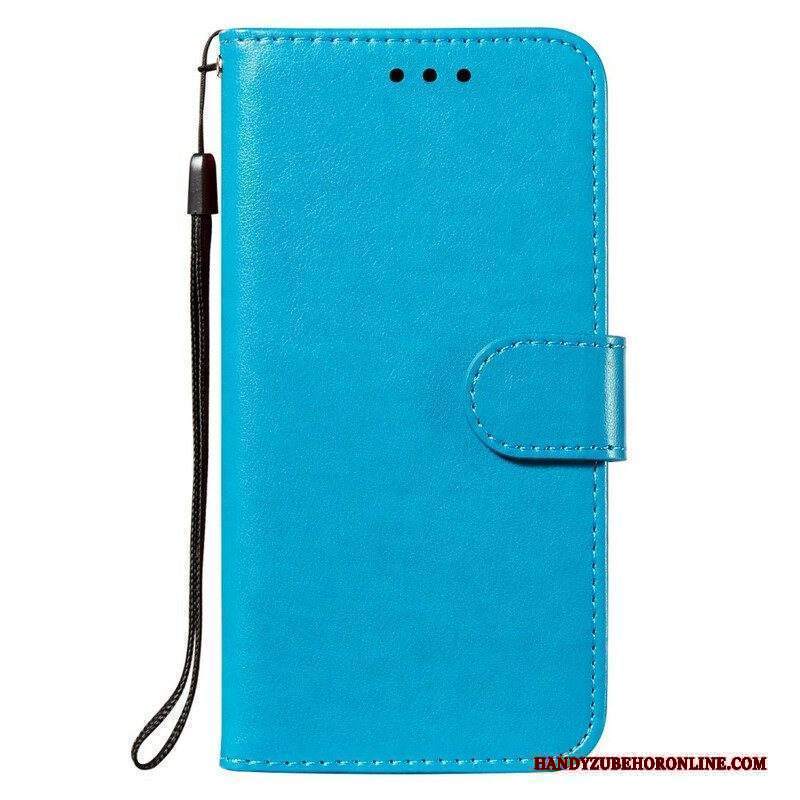 Folio Cover Xiaomi Redmi Note 10 5G Design In Pelle Con Cinturino