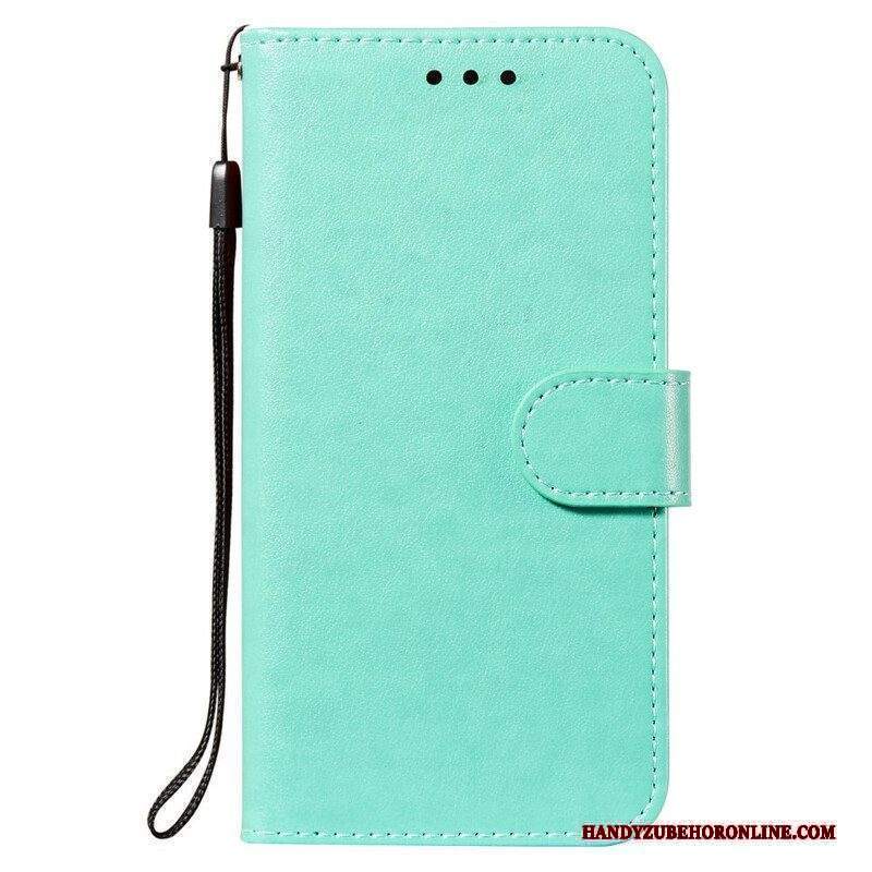 Folio Cover Xiaomi Redmi Note 10 5G Design In Pelle Con Cinturino