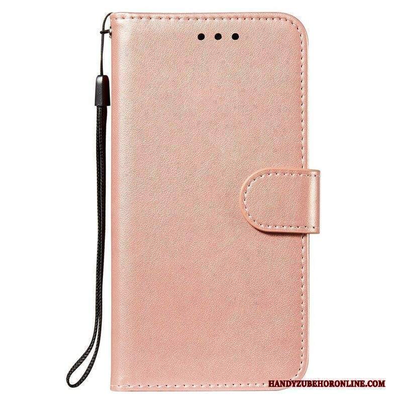 Folio Cover Xiaomi Redmi Note 10 5G Design In Pelle Con Cinturino