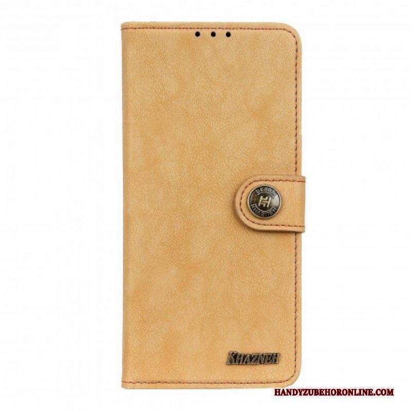 Folio Cover Xiaomi Redmi Note 10 5G Khazneh Crosta Di Cuoio Retrò