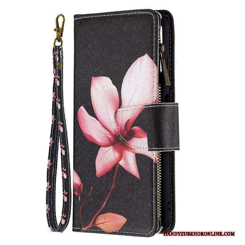 Folio Cover Xiaomi Redmi Note 10 5G Tasca Con Zip A Fiore