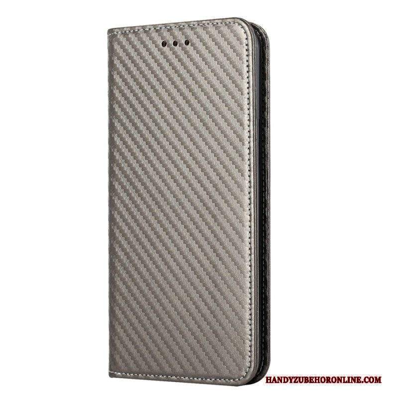 Folio Cover Xiaomi Redmi Note 10 Pro Custodia in pelle Cinturino In Fibra Di Carbonio