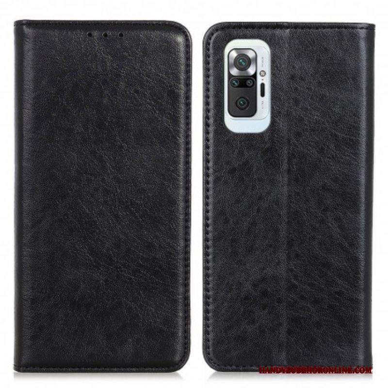 Folio Cover Xiaomi Redmi Note 10 Pro Custodia in pelle Crosta Di Pelle Testurizzata