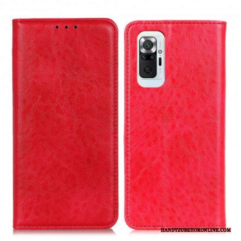 Folio Cover Xiaomi Redmi Note 10 Pro Custodia in pelle Crosta Di Pelle Testurizzata