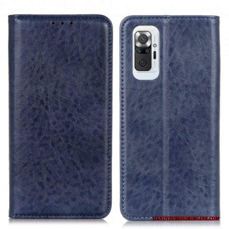 Folio Cover Xiaomi Redmi Note 10 Pro Custodia in pelle Crosta Di Pelle Testurizzata