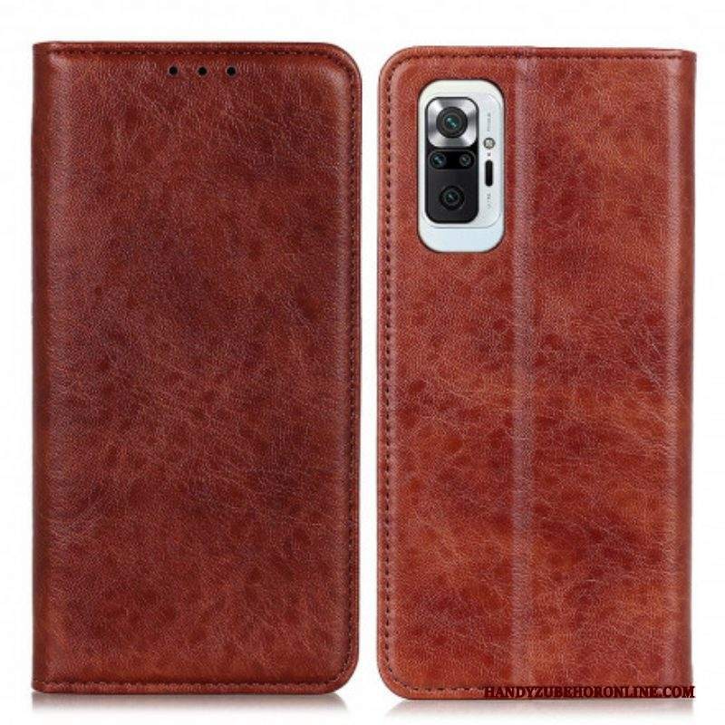 Folio Cover Xiaomi Redmi Note 10 Pro Custodia in pelle Crosta Di Pelle Testurizzata