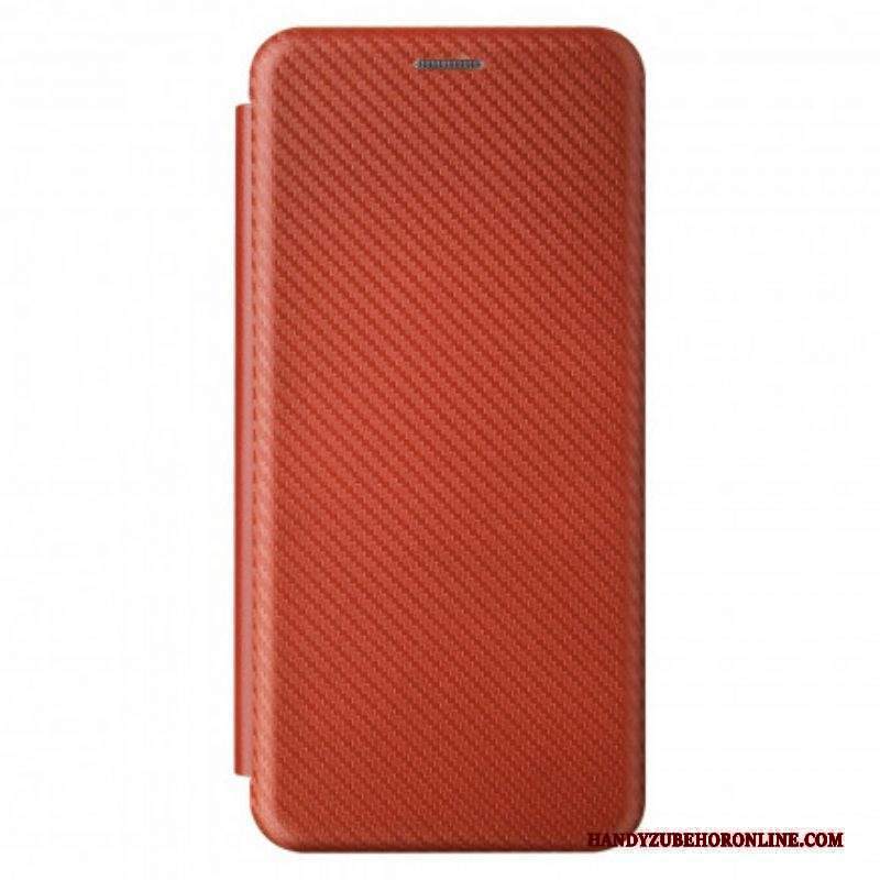 Folio Cover Xiaomi Redmi Note 10 Pro Custodia in pelle Fibra Di Carbonio Con Anello Di Supporto