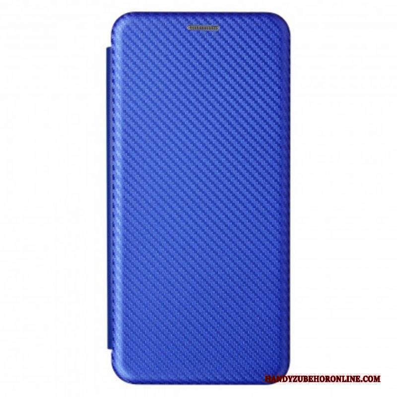 Folio Cover Xiaomi Redmi Note 10 Pro Custodia in pelle Fibra Di Carbonio Con Anello Di Supporto