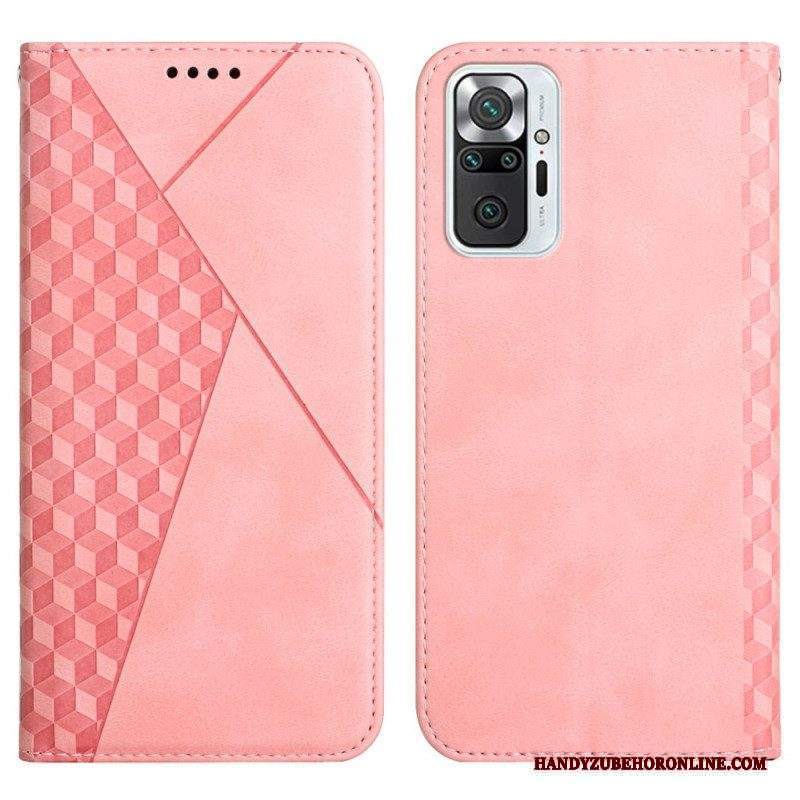 Folio Cover Xiaomi Redmi Note 10 Pro Custodia in pelle Geo Effetto Pelle