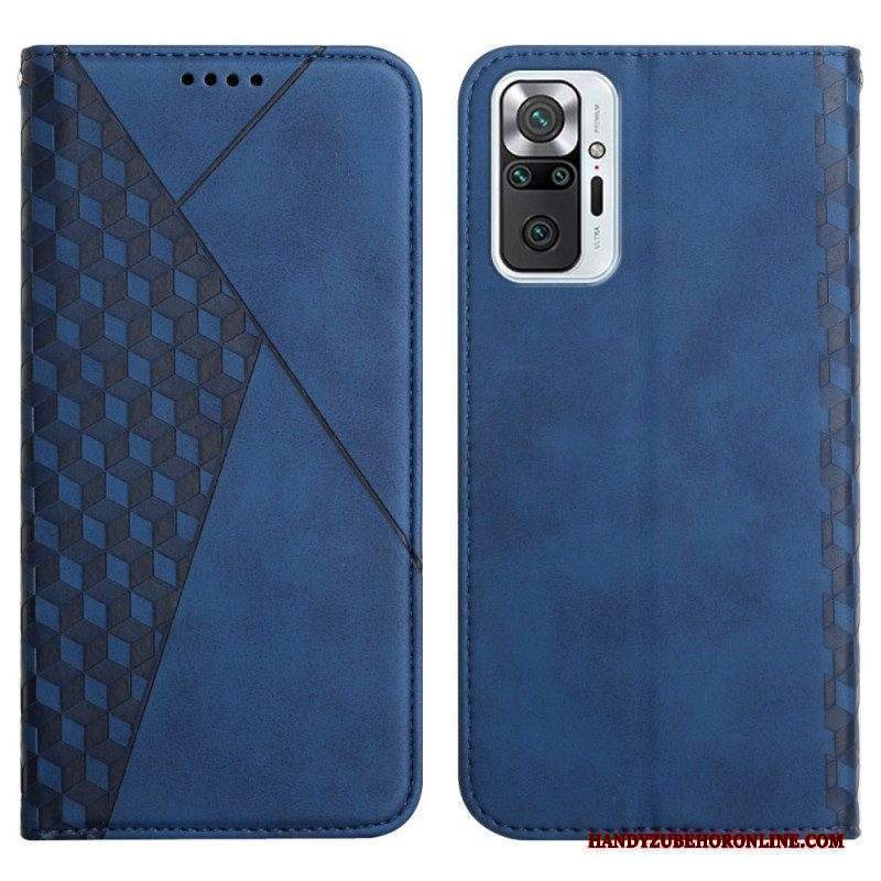 Folio Cover Xiaomi Redmi Note 10 Pro Custodia in pelle Geo Effetto Pelle