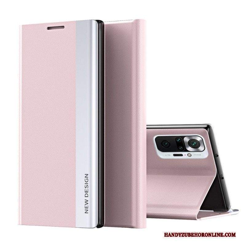 Folio Cover Xiaomi Redmi Note 10 Pro Custodia in pelle Nuovo Design