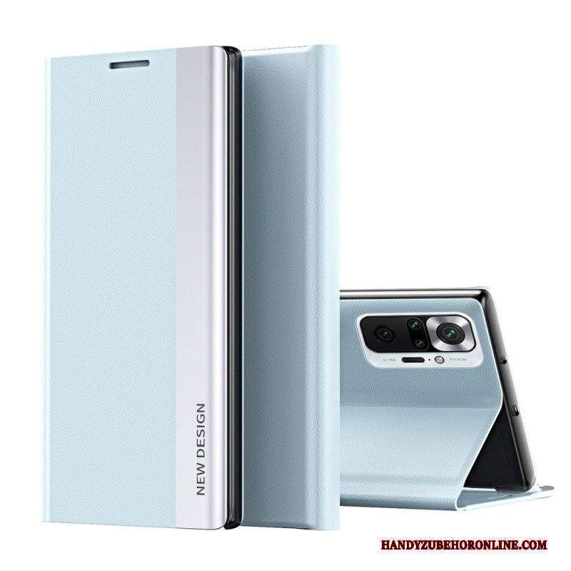 Folio Cover Xiaomi Redmi Note 10 Pro Custodia in pelle Nuovo Design