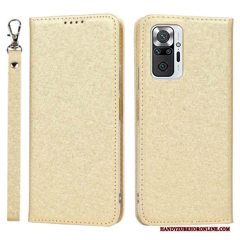 Folio Cover Xiaomi Redmi Note 10 Pro Custodia in pelle Stile In Morbida Pelle Con Cinturino