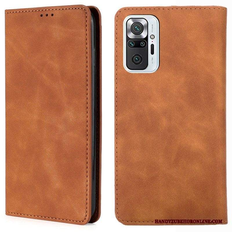 Folio Cover Xiaomi Redmi Note 10 Pro Custodia in pelle Tocco Di Pelle Classico