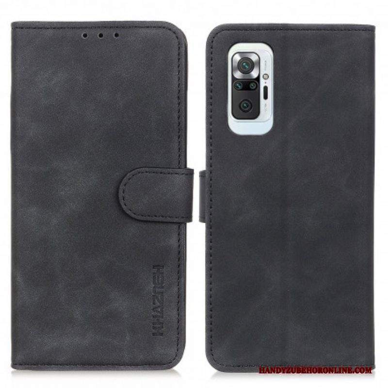 Folio Cover Xiaomi Redmi Note 10 Pro Khazneh Effetto Pelle Vintage