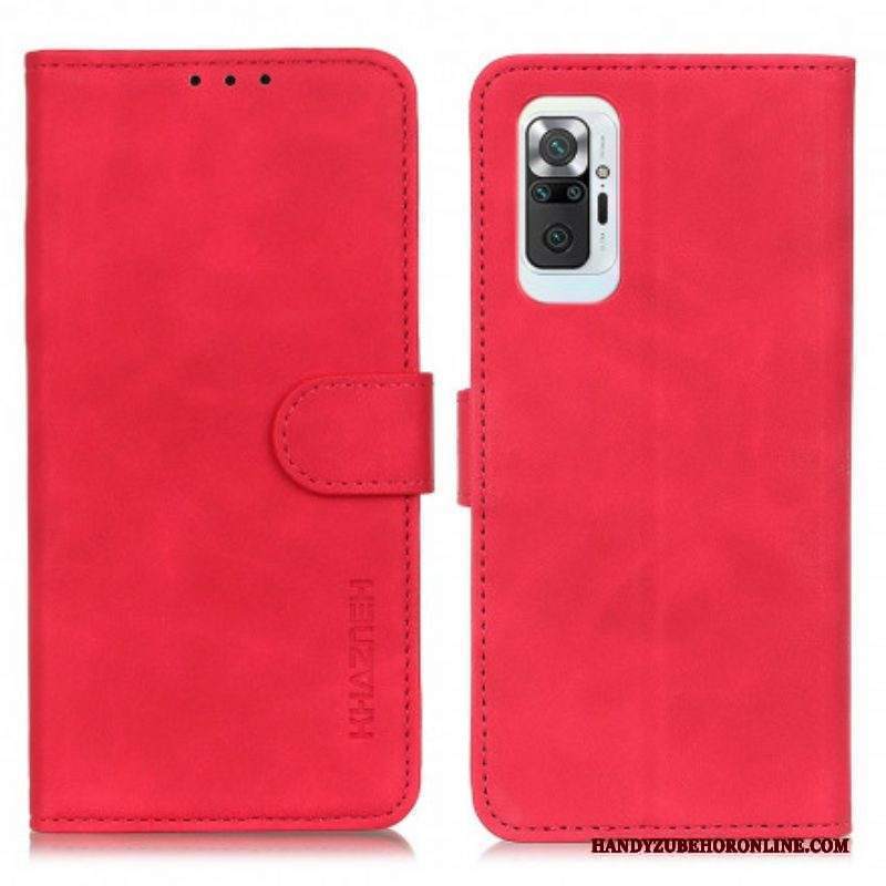 Folio Cover Xiaomi Redmi Note 10 Pro Khazneh Effetto Pelle Vintage