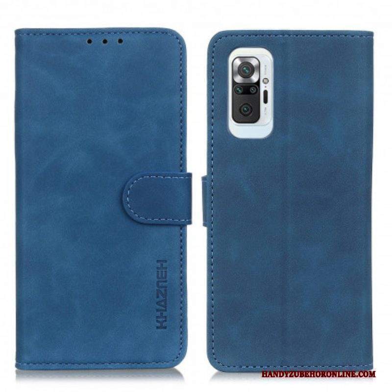 Folio Cover Xiaomi Redmi Note 10 Pro Khazneh Effetto Pelle Vintage