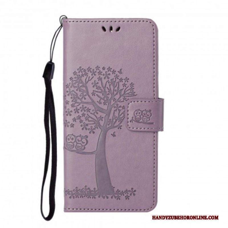 Folio Cover Xiaomi Redmi Note 10 Pro Perizoma Albero E Gufi