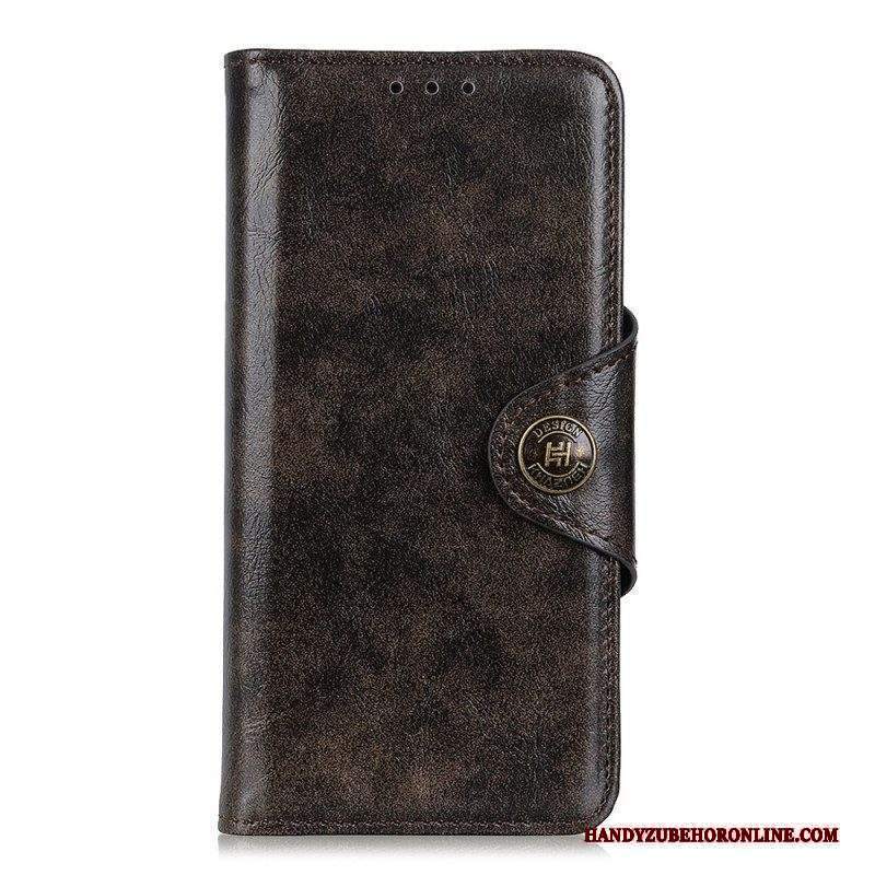 Folio Cover Xiaomi Redmi Note 11 / 11S Bottone In Ecopelle Lucida