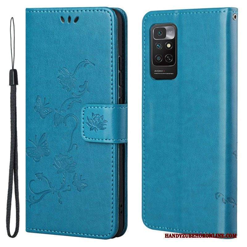 Folio Cover Xiaomi Redmi Note 11 / 11S Cinturino Fiori