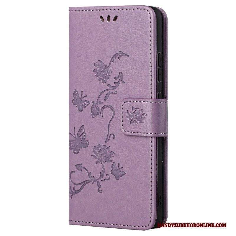 Folio Cover Xiaomi Redmi Note 11 / 11S Cinturino Fiori