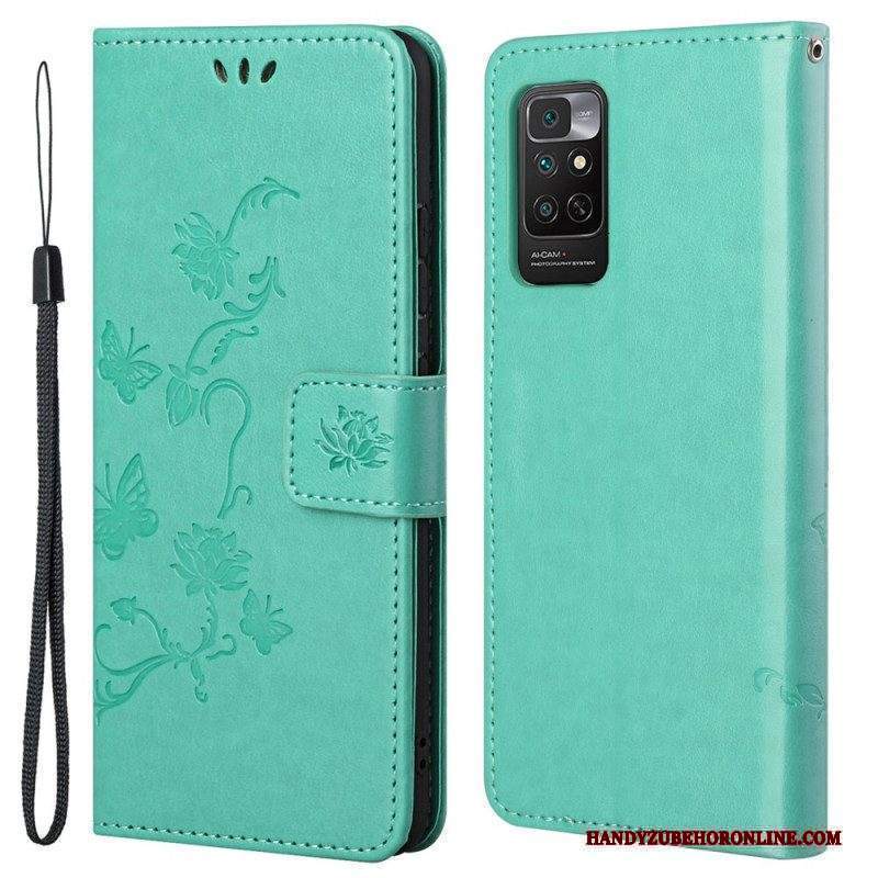 Folio Cover Xiaomi Redmi Note 11 / 11S Cinturino Fiori