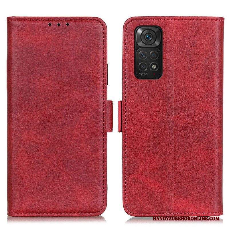 Folio Cover Xiaomi Redmi Note 11 / 11S Custodia in pelle Doppio Lembo