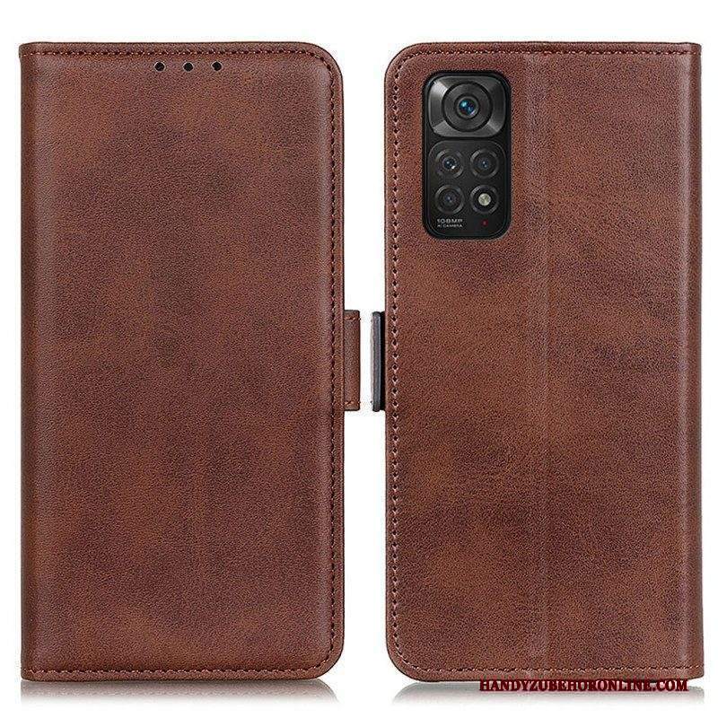 Folio Cover Xiaomi Redmi Note 11 / 11S Custodia in pelle Doppio Lembo