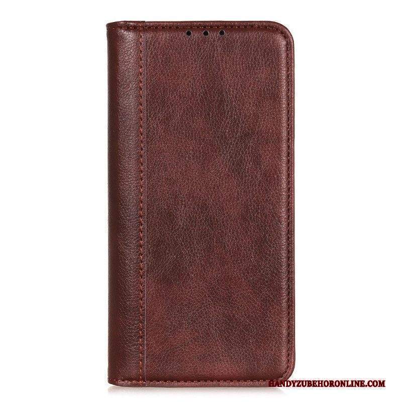 Folio Cover Xiaomi Redmi Note 11 / 11S Custodia in pelle Eleganza Split Litchi Leather