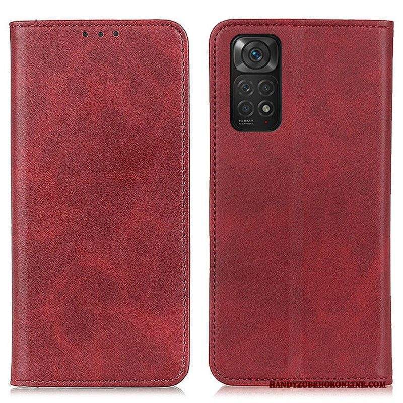 Folio Cover Xiaomi Redmi Note 11 / 11S Custodia in pelle Pelle Crosta Eleganza