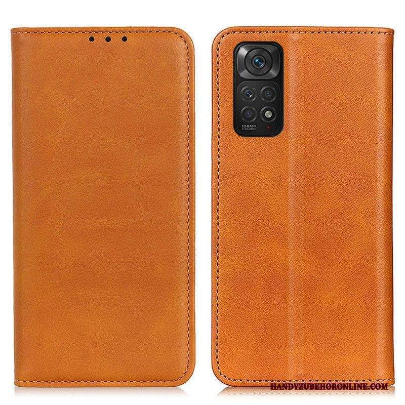 Folio Cover Xiaomi Redmi Note 11 / 11S Custodia in pelle Pelle Crosta Eleganza