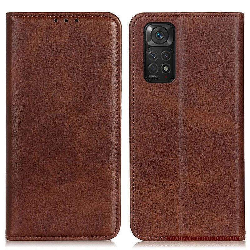 Folio Cover Xiaomi Redmi Note 11 / 11S Custodia in pelle Pelle Crosta Eleganza