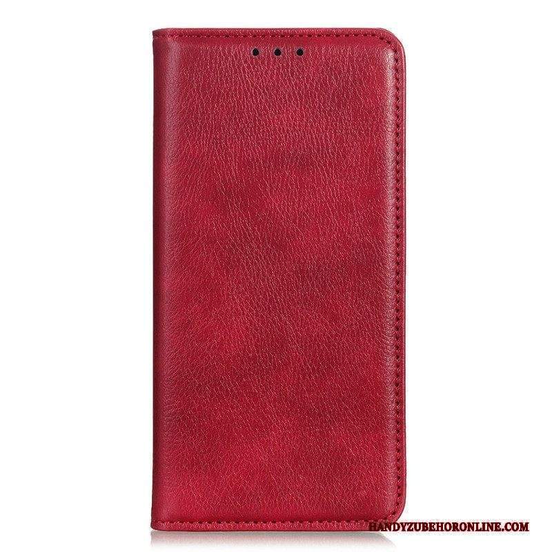 Folio Cover Xiaomi Redmi Note 11 / 11S Custodia in pelle Trama Di Cuoio Spaccato Di Litchi