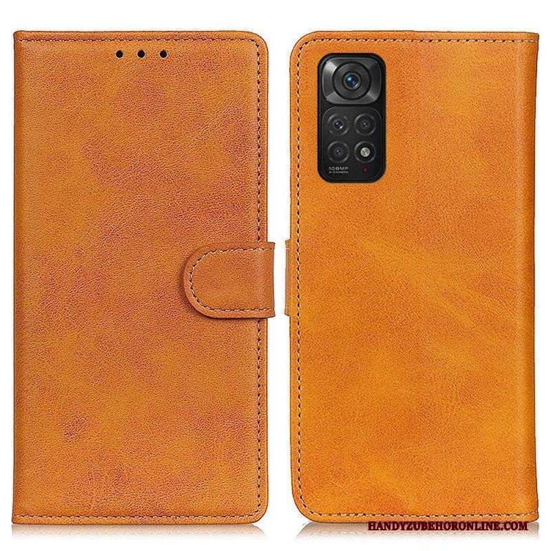 Folio Cover Xiaomi Redmi Note 11 / 11S Retro Effetto Pelle Opaca