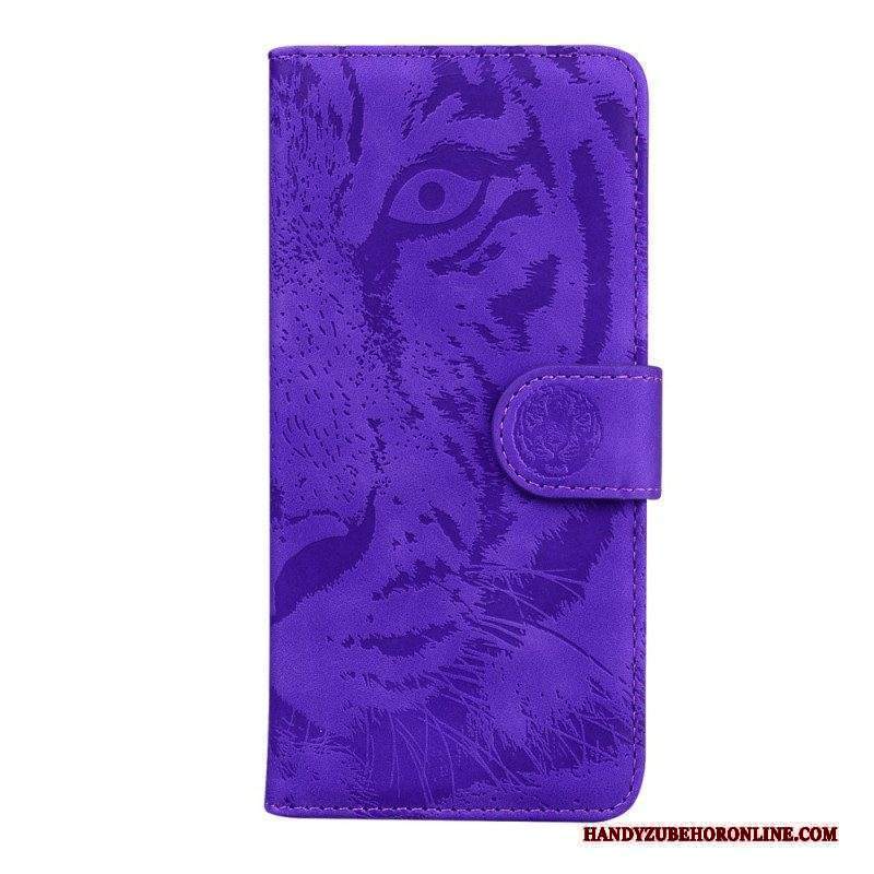 Folio Cover Xiaomi Redmi Note 11 / 11S Stampa Faccia Di Tigre