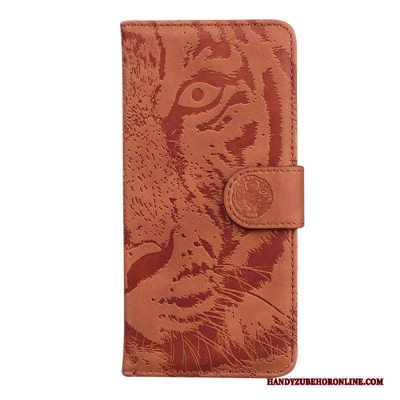 Folio Cover Xiaomi Redmi Note 11 / 11S Stampa Faccia Di Tigre