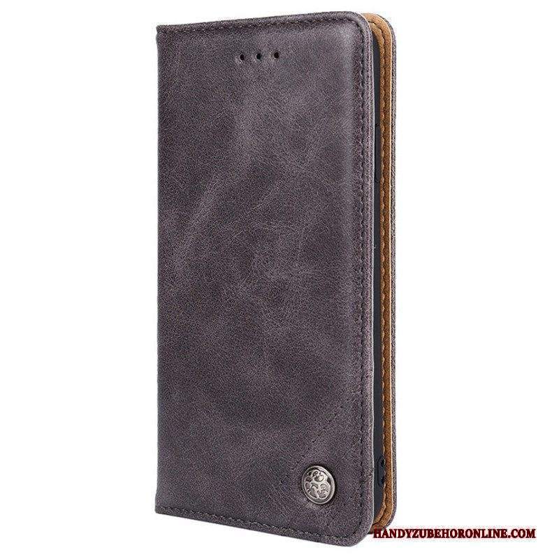 Folio Cover Xiaomi Redmi Note 11 Pro / 11 Pro 5G Custodia in pelle Rivetto In Pelle Stile